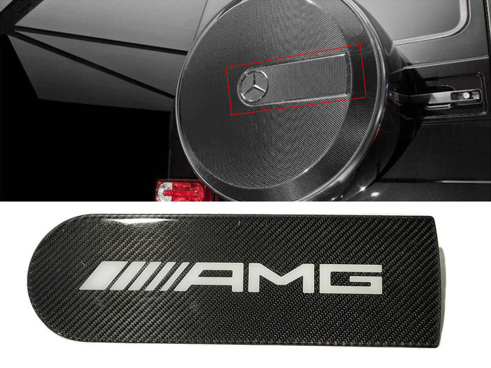 Carbon Fiber Rear Spare Tire Cover Badge Emblem Logo AMG for Mercedes-Benz W463 G-Class G-Wagon